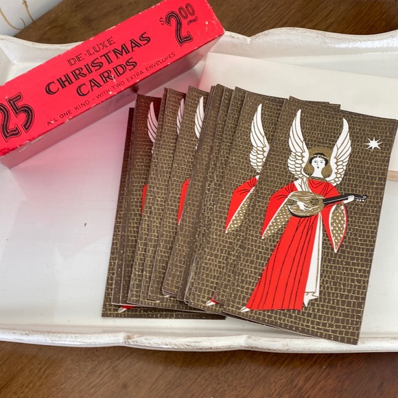 Vintage Other - Mid Century Angel Christmas Card Box Set